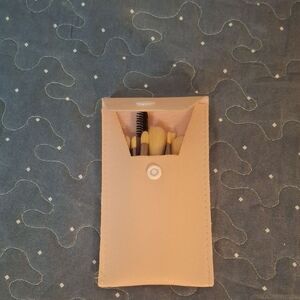 Pink Travel brush and Accessory Pouch - new